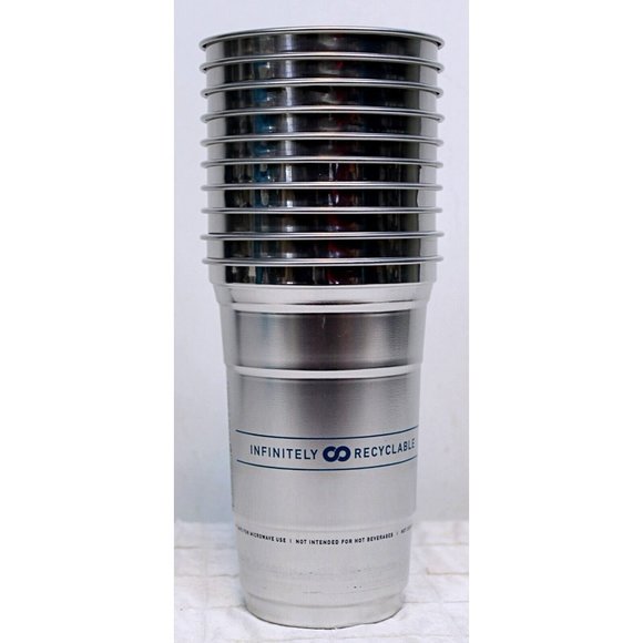 Ball Aluminum Cold Drink Cups 10 Pc 20 oz Reusable Refillable 100% Recyclable - Picture 5 of 11
